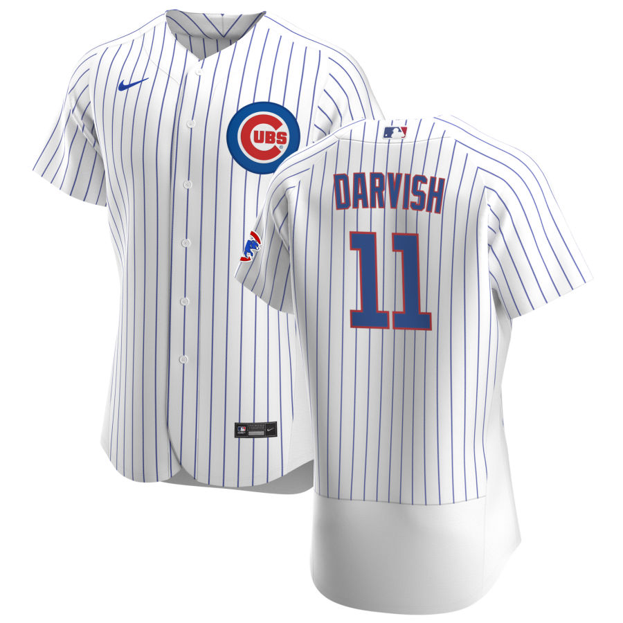 Chicago Cubs 11 Yu Darvish Men Nike White Home 2020 Authentic Player Jersey